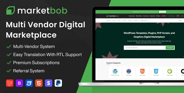 ماركت بوب - سوق رقمي متعدد البائعين (برمجيات كخدمة)